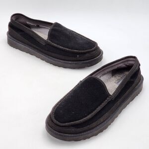 UGG Dex Suede Slip On Loafers Cozy Slippers Comfort Shoes Black Men's Size 13